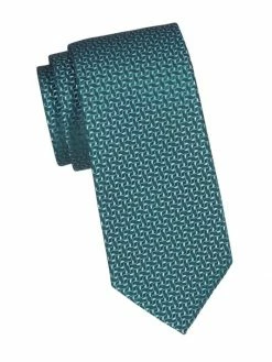 Charvet Ivy Leaf Silk Tie For Men