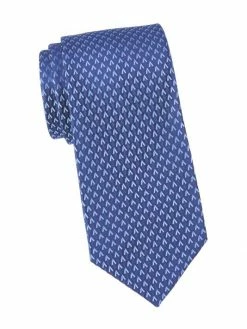 Charvet Neat Allover V Silk Tie For Men