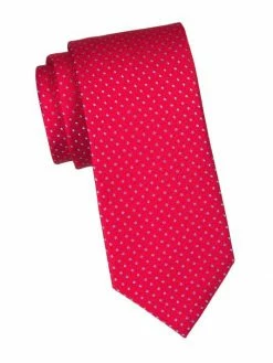 Charvet Neat Micro Dot Silk Tie For Men