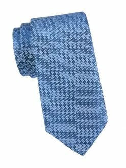 Charvet Geometric-Print Silk Tie For Men Navy -CHARVET AND GUERLAIN Sales unnamed file 141