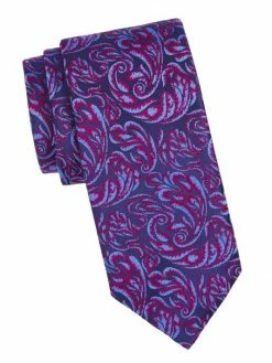 Charvet Paisley Silk Jacquard Tie For Men Red -CHARVET AND GUERLAIN Sales unnamed file 147