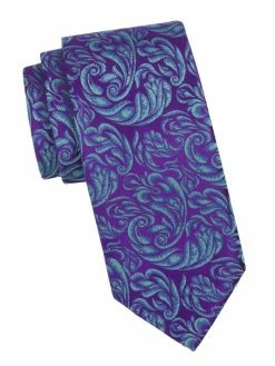 Charvet Paisley Silk Jacquard Tie For Men Red -CHARVET AND GUERLAIN Sales unnamed file 148