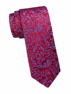Charvet Paisley Silk Jacquard Tie For Men Red -CHARVET AND GUERLAIN Sales unnamed file 151