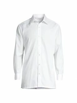 Charvet Solid Poplin Dress Shirt For Men White -CHARVET AND GUERLAIN Sales unnamed file 163