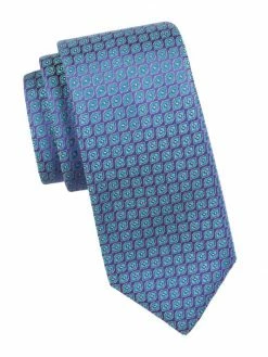 Charvet Neat Diamond Silk Tie For Men Navy -CHARVET AND GUERLAIN Sales unnamed file 166