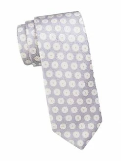 Charvet Large Scale Medallion Silk Tie For Men Red -CHARVET AND GUERLAIN Sales unnamed file 174