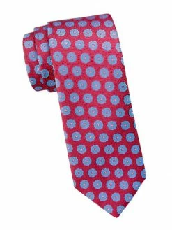 Charvet Large Scale Medallion Silk Tie For Men Red -CHARVET AND GUERLAIN Sales unnamed file 176