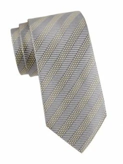 Charvet Stripe Silk Tie For Men Navy Red -CHARVET AND GUERLAIN Sales unnamed file 191