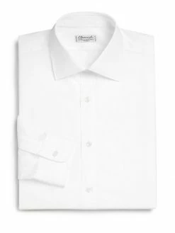 Charvet Regular-Fit Cotton Long-Sleeve Dress Shirt For Men White -CHARVET AND GUERLAIN Sales unnamed file 2