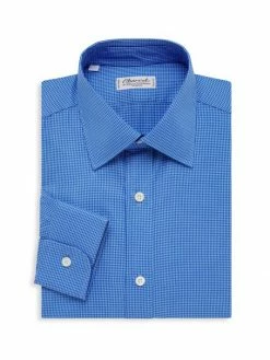 Charvet Pinpoint Micro Check Dress Shirt For Men