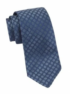 Charvet Diamond Geo Woven Silk Tie For Men