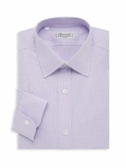 Charvet Window Plaid Dress Shirt For Men