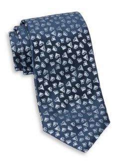 Charvet Neat V Silk Tie For Men
