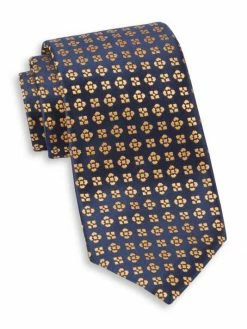 Charvet Neat Geo Motif Silk Tie For Men