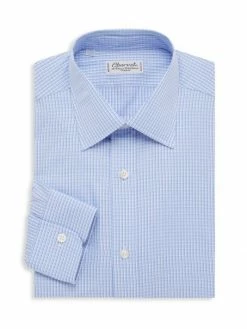 Charvet Glen Check Dress Shirt For Men