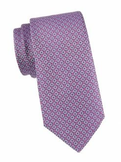 Charvet Geometric-Print Silk Tie For Men Red -CHARVET AND GUERLAIN Sales unnamed file 95