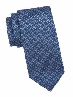 Charvet Geometric-Print Silk Tie For Men Red -CHARVET AND GUERLAIN Sales unnamed file 98